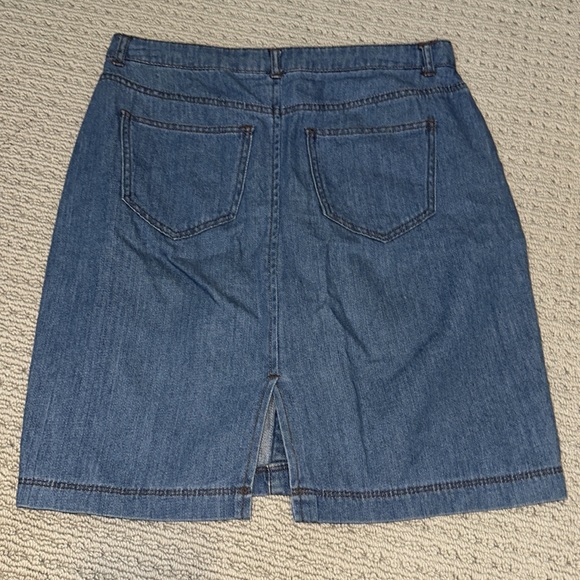 ASOS Vero Moda Front Button Down Denim Blue Jean Skirt ‘70s Boho in Small - Picture 8 of 8